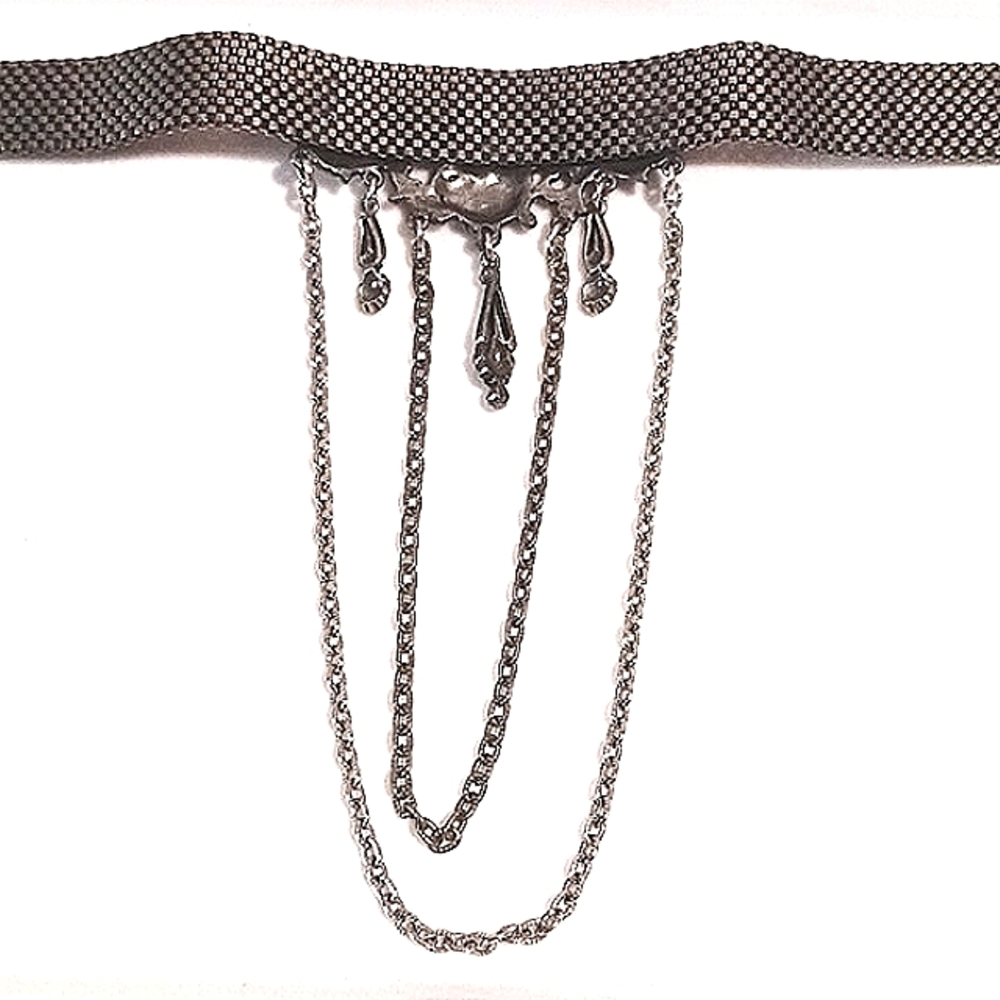 Gorgeous Vintage Mesh Ornate 💜 Choker Necklace ⚜️ - Picture 7 of 10